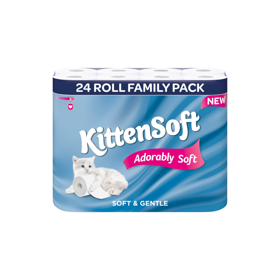 Kitten Soft Toilet Tissue 24 pack 3ply