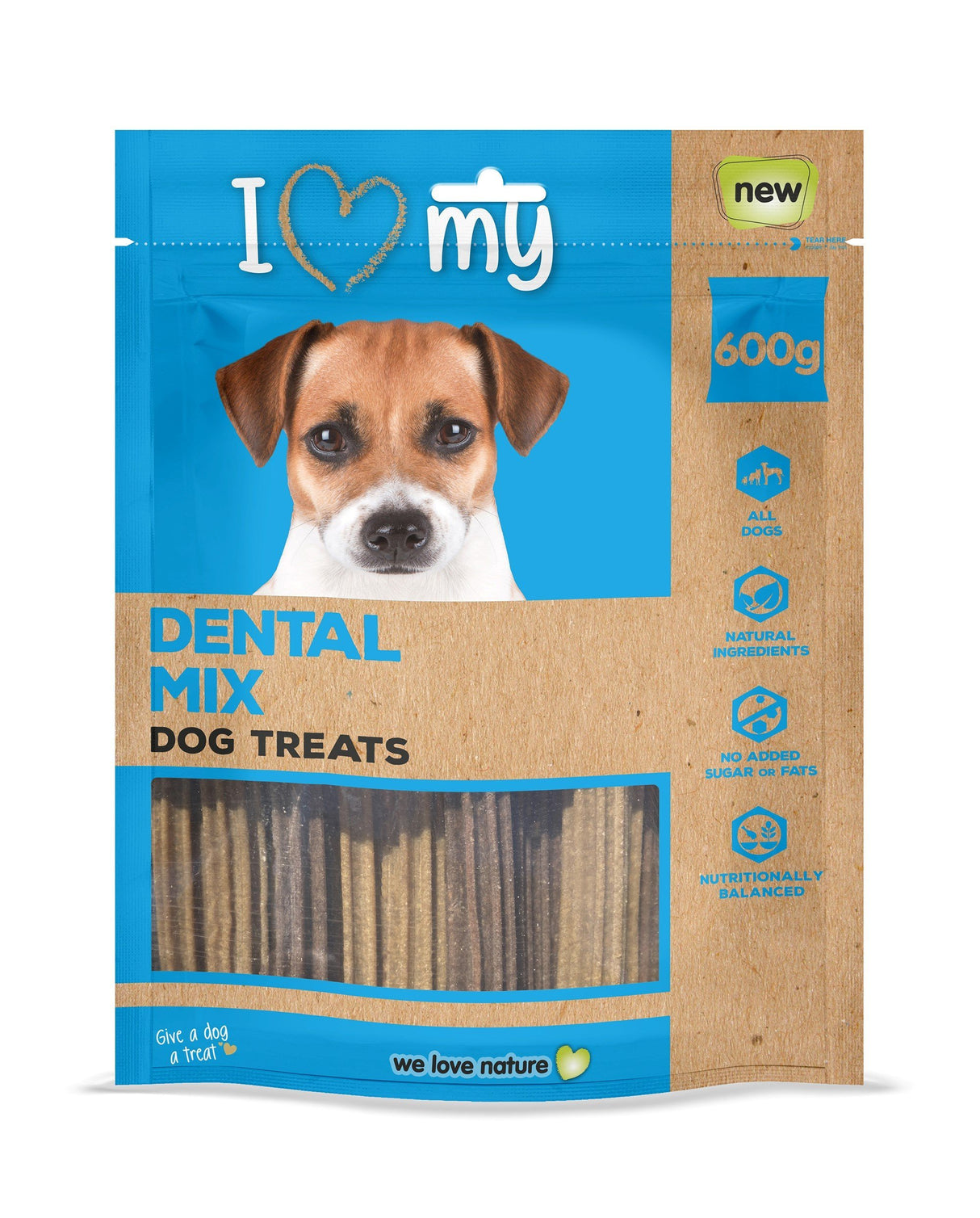 I Love My Pet Dog Treats Dental Mix 600g