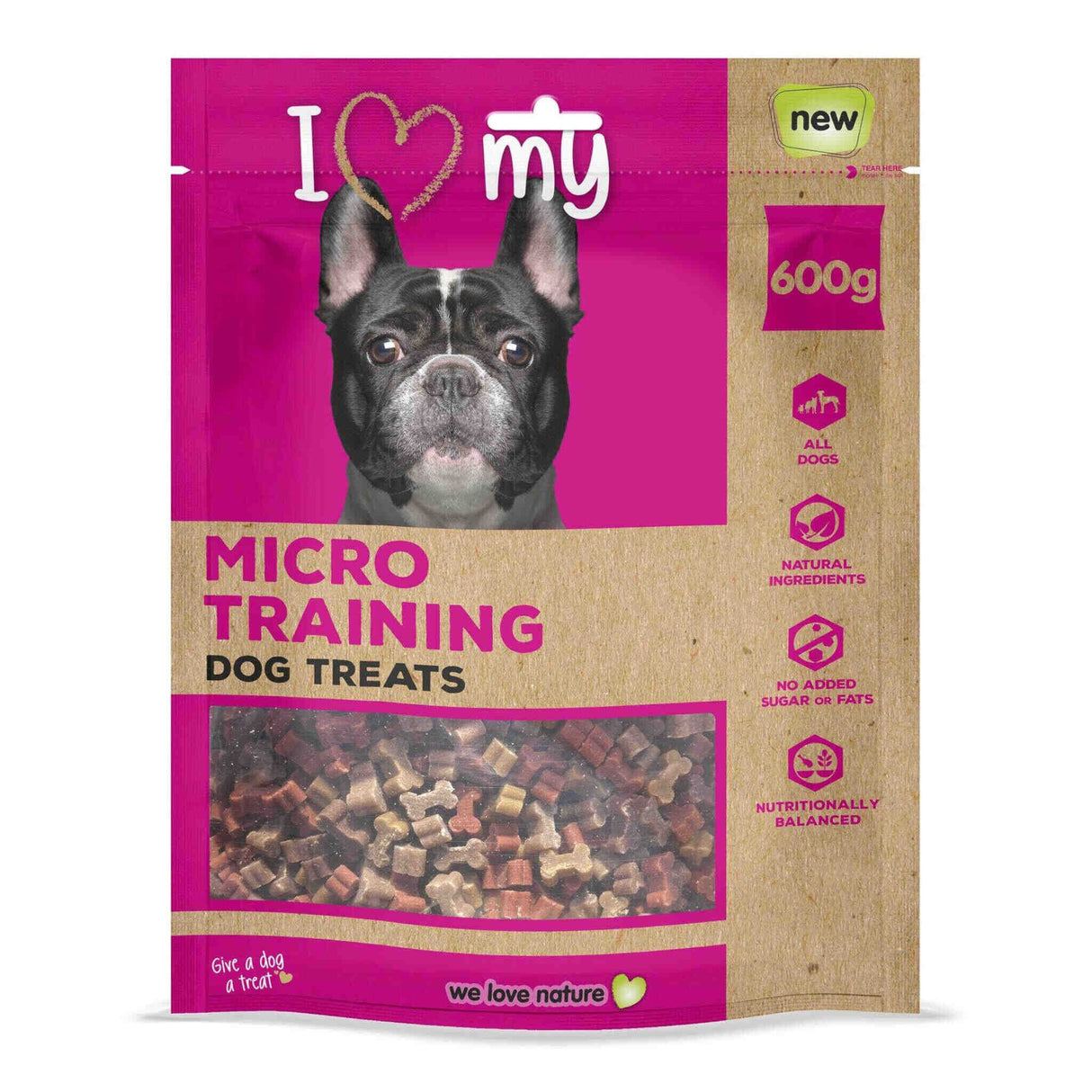 I Love My Pet Dog Micro Training Treats 600g