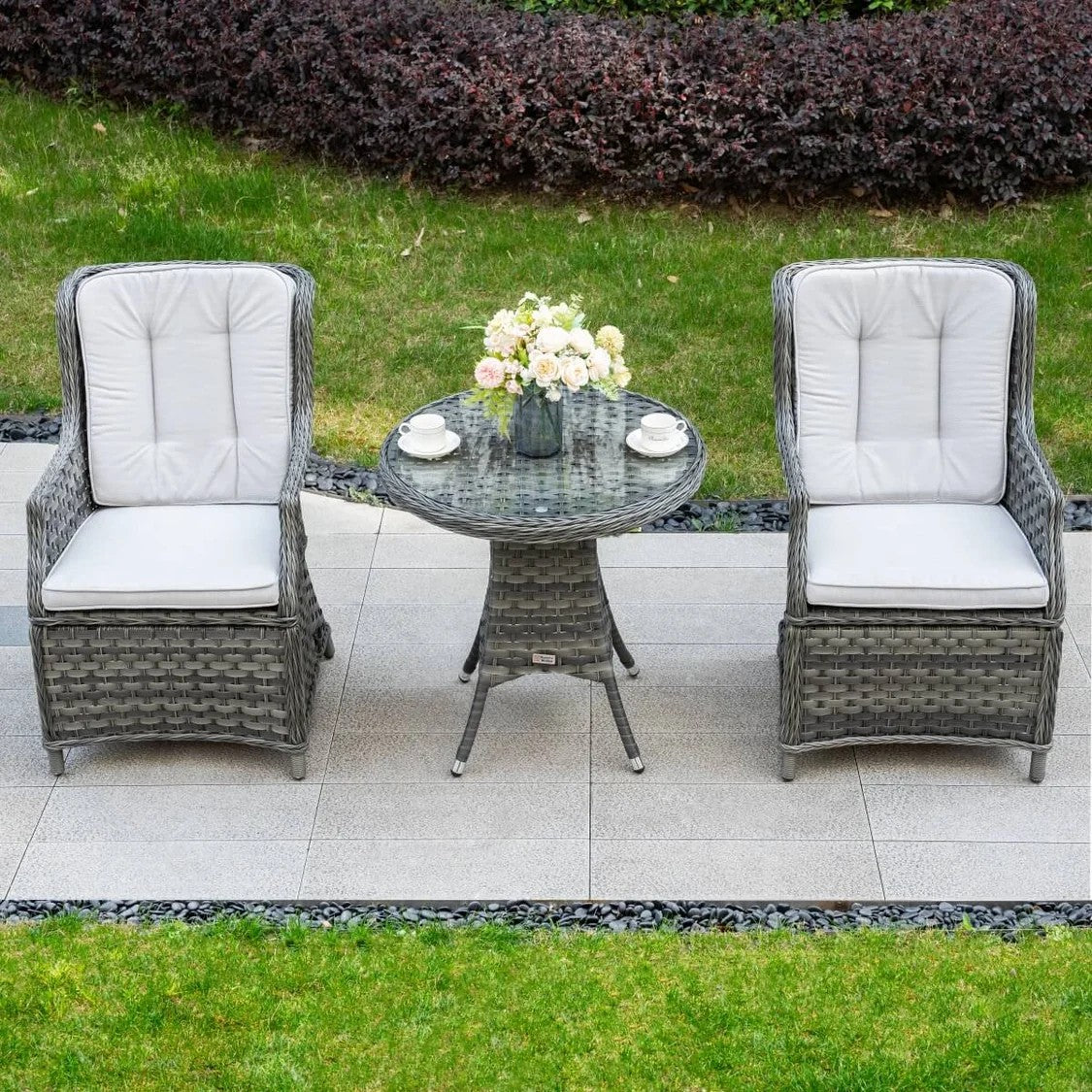 2 Seater Outdoor Dinning Set Grey
