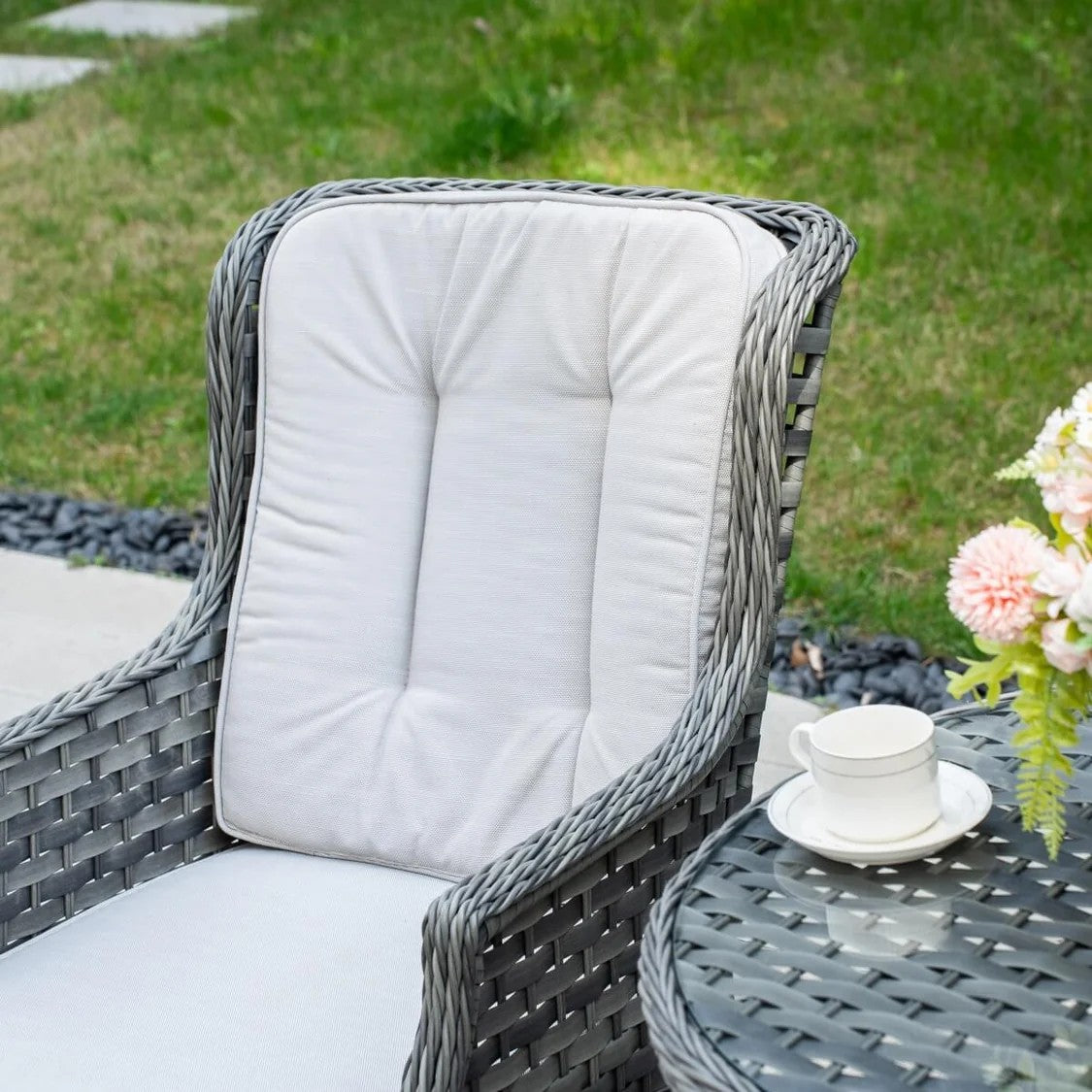 2 Seater Outdoor Dinning Set Grey