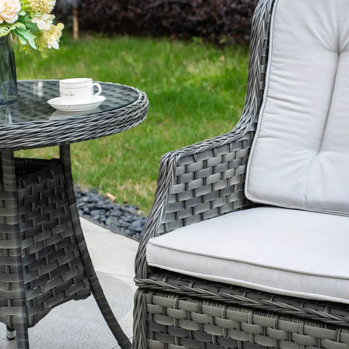 2 Seater Outdoor Dinning Set Grey