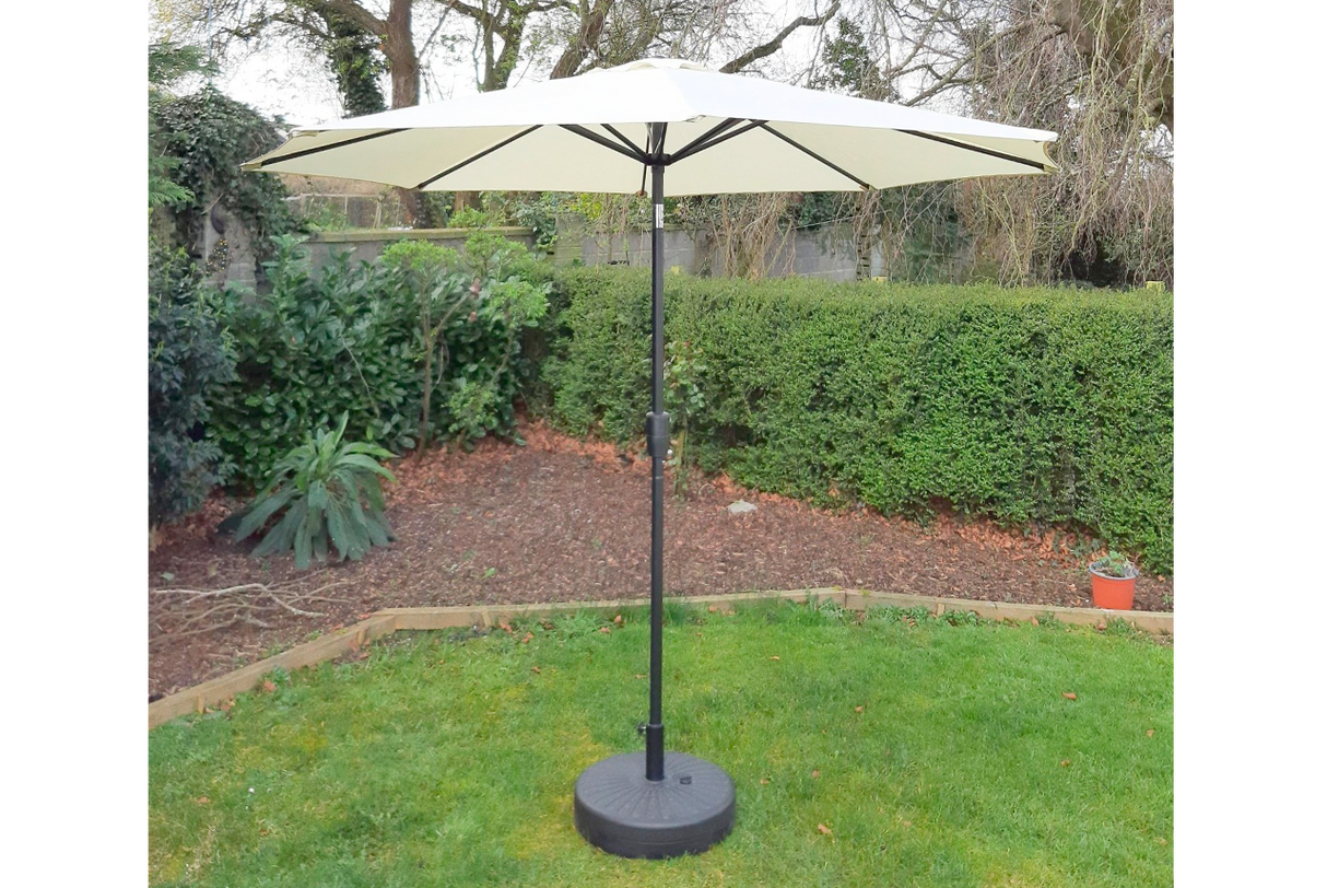2.7m Aluminium Parasol With Tilt & Crank in Cream