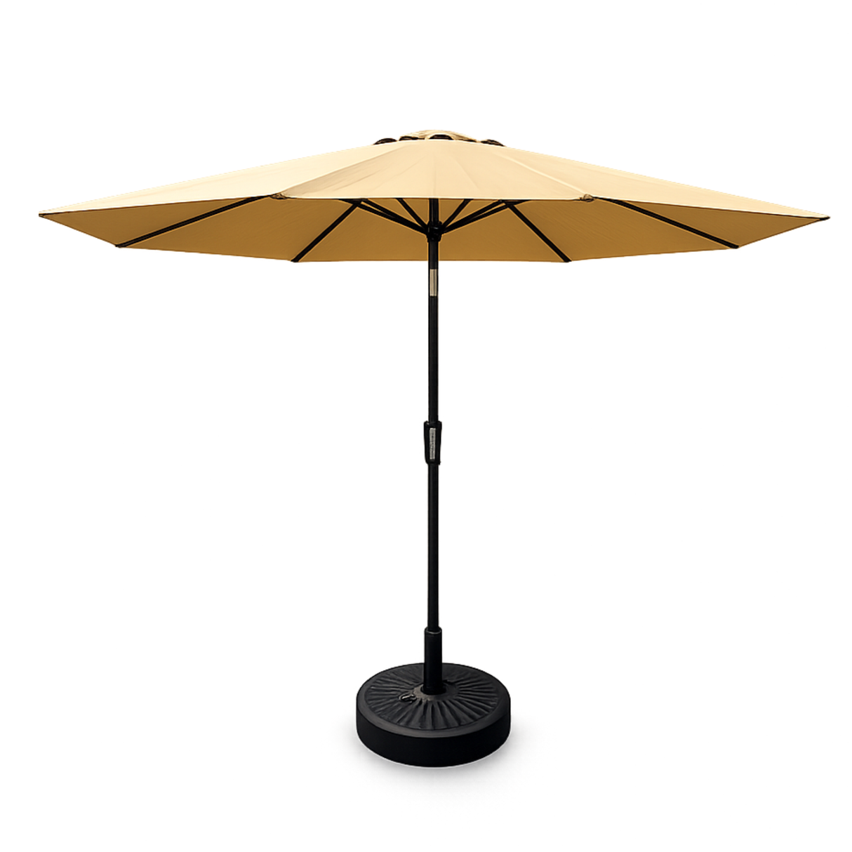 2.7m Aluminium Parasol With Tilt & Crank In Beige