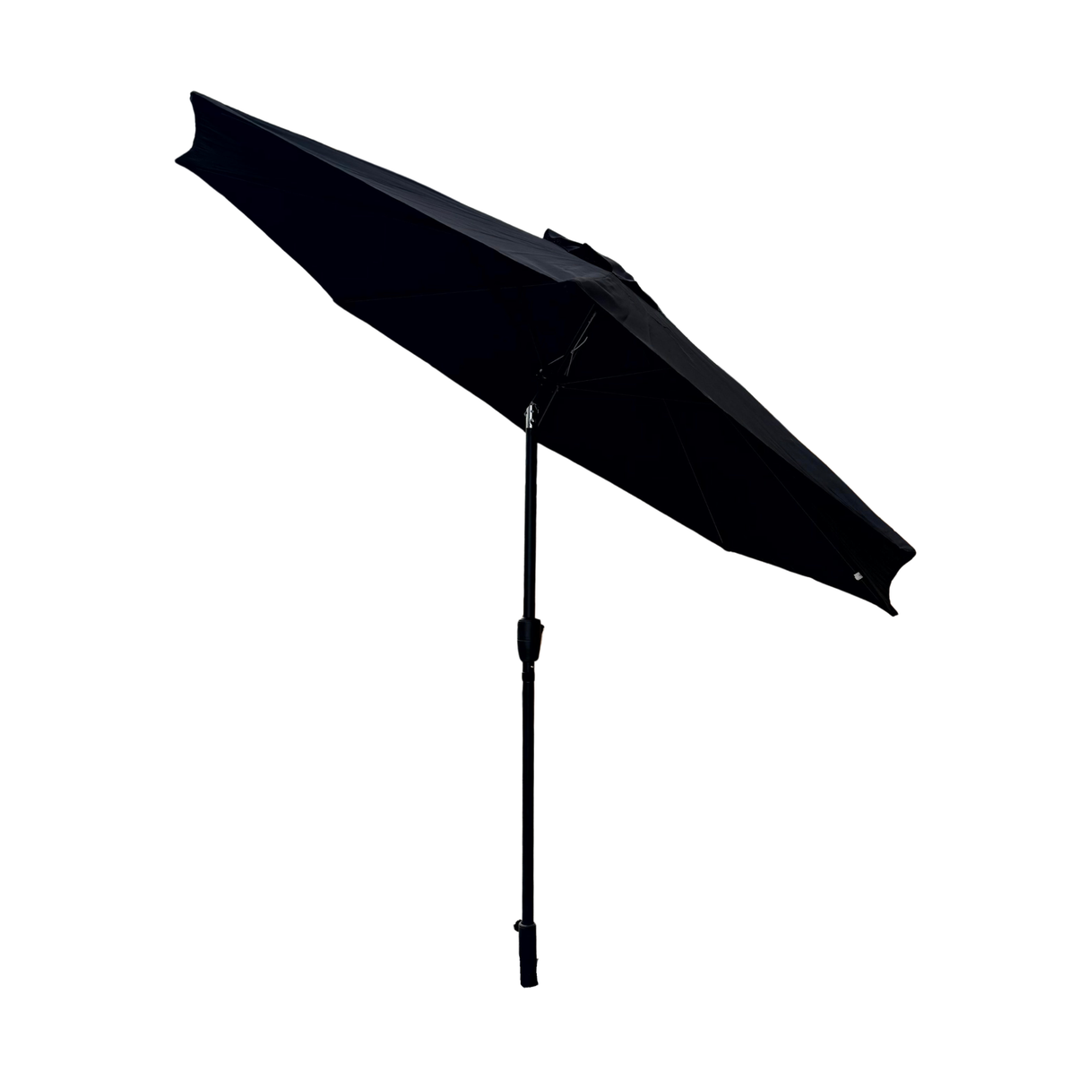 2.7m Aluminium Parasol with Tilt & Crank in Black