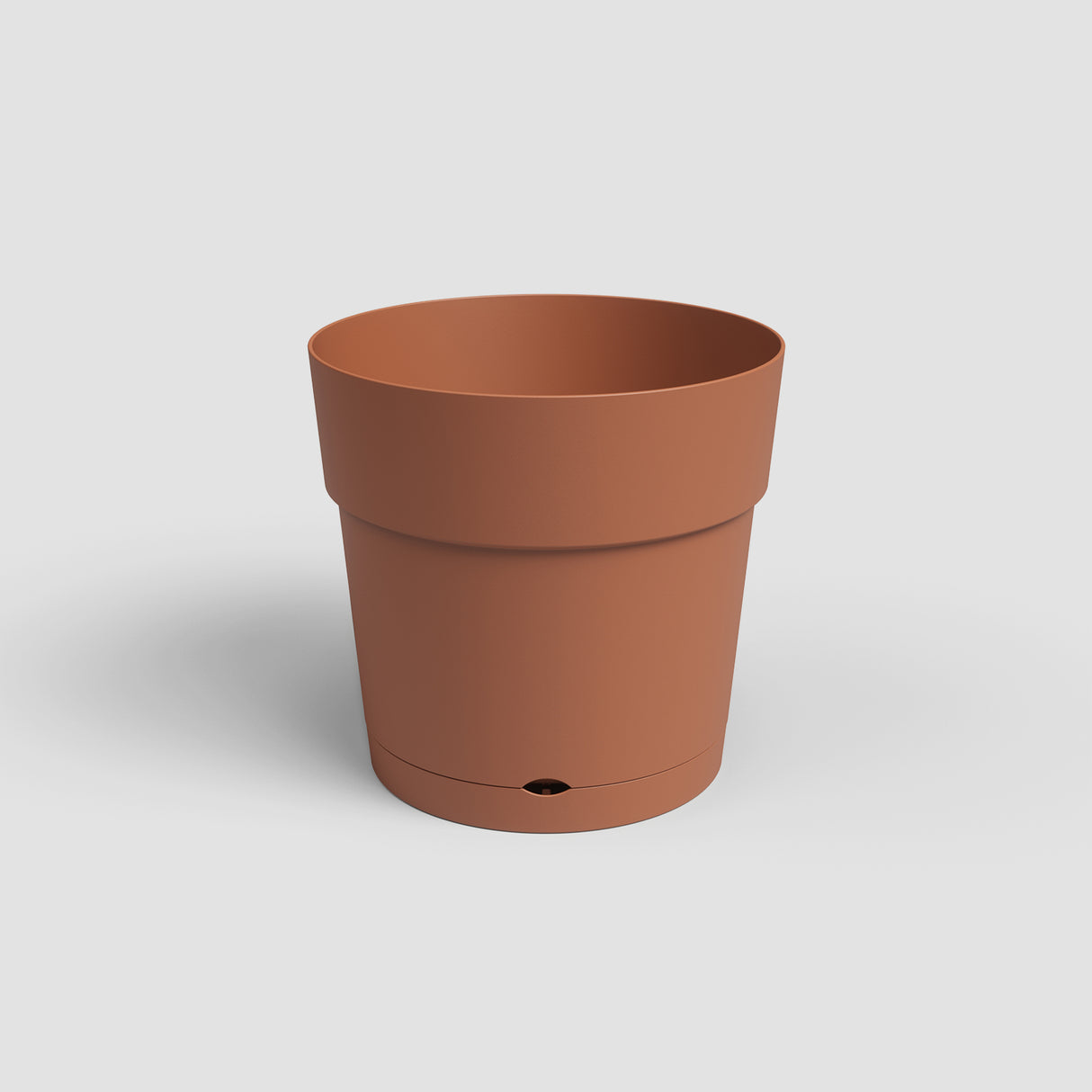 Artevasi capri wide water reserve pot 50cm terracotta