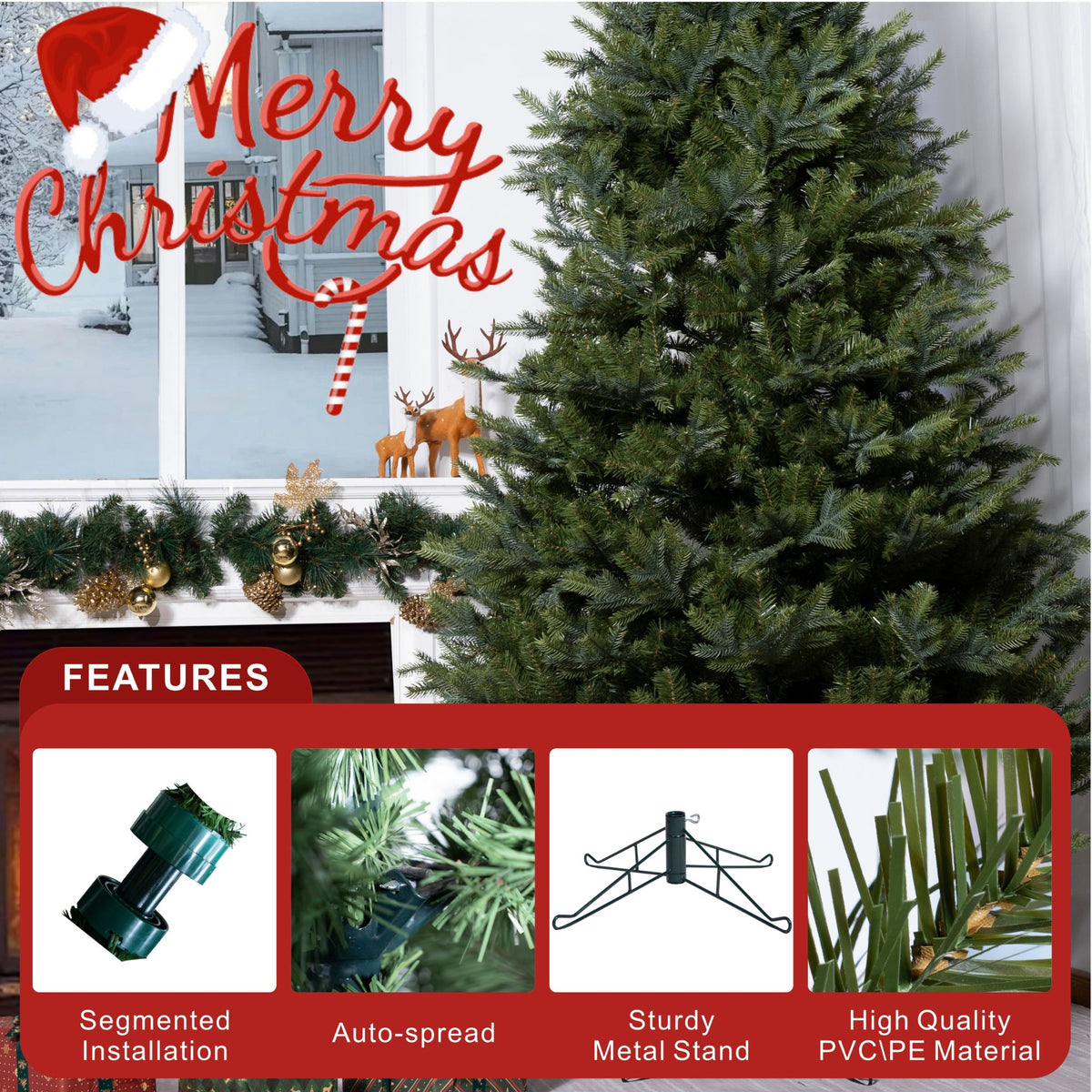 7ft Artificial Christmas Tree - Blue Spruce