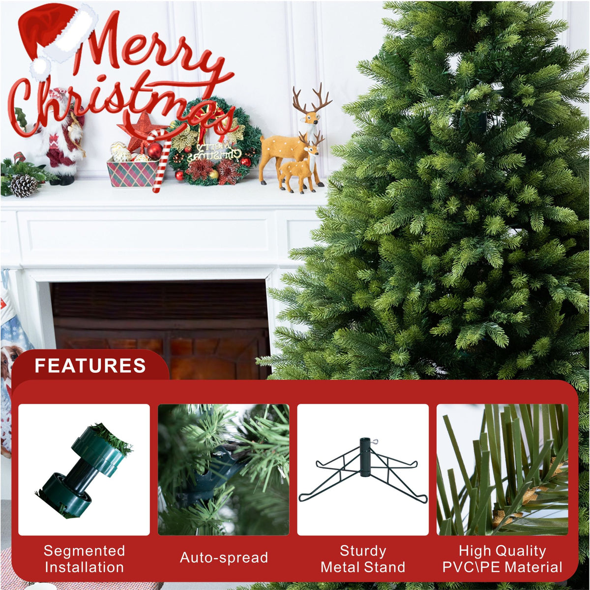 7ft Artificial Christmas Tree - Icelandic Pine