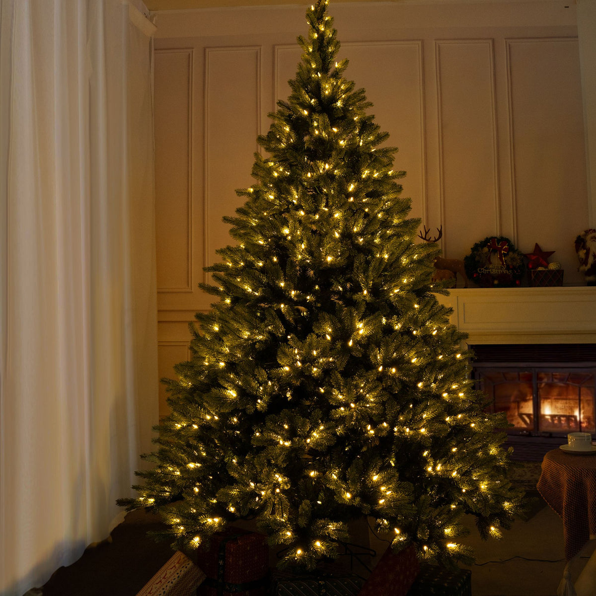 7ft Pre-Lit Artificial Christmas Tree - Icelandic
