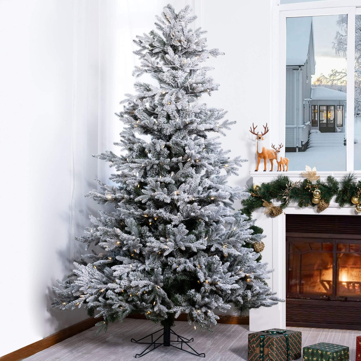 7ft Snowflocked Artificial Christmas Tree