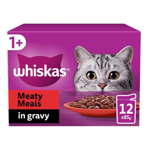 Whiskas Pouch Meat in Gravy 85g 12 pack