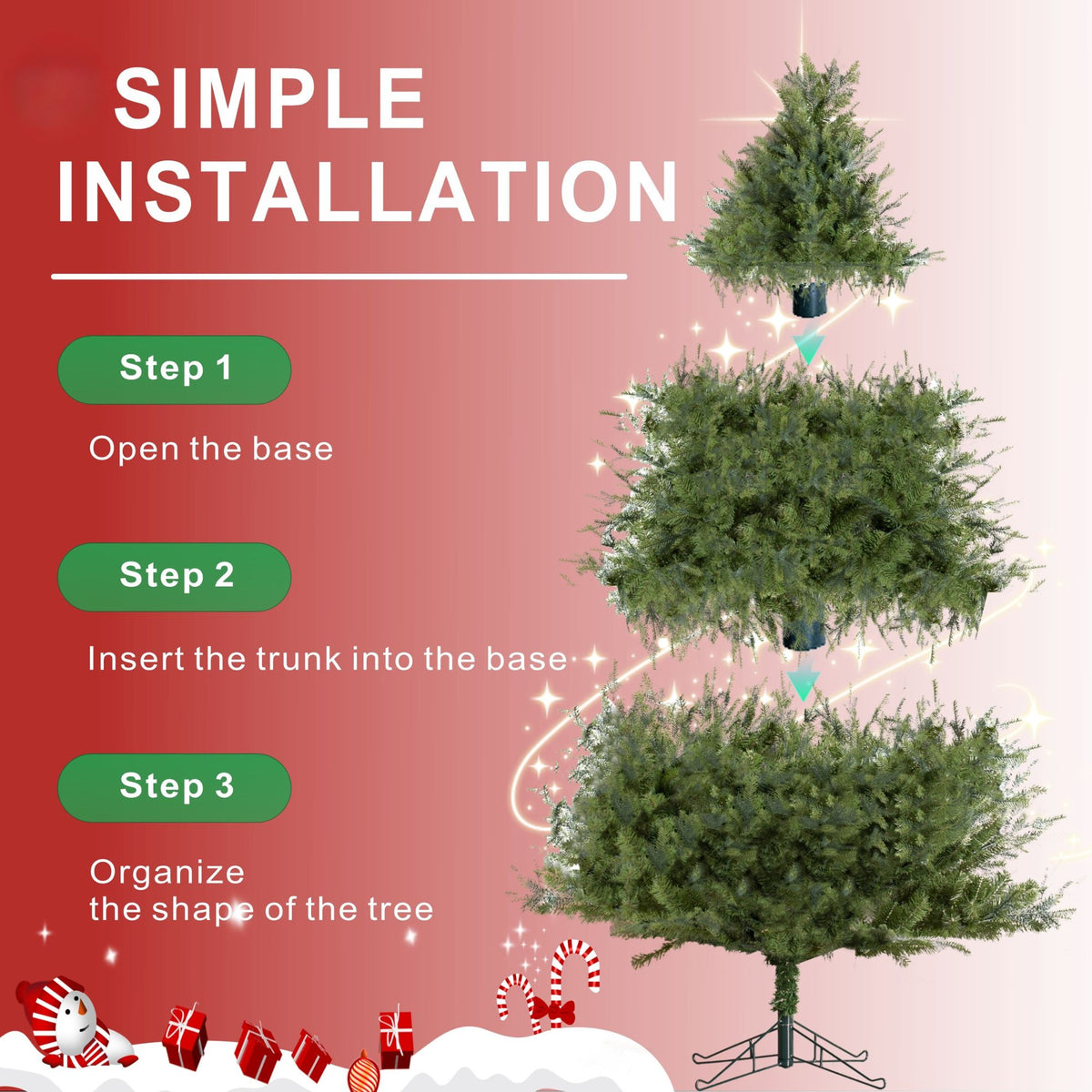 8ft Artificial Christmas Tree - Blue Spruce