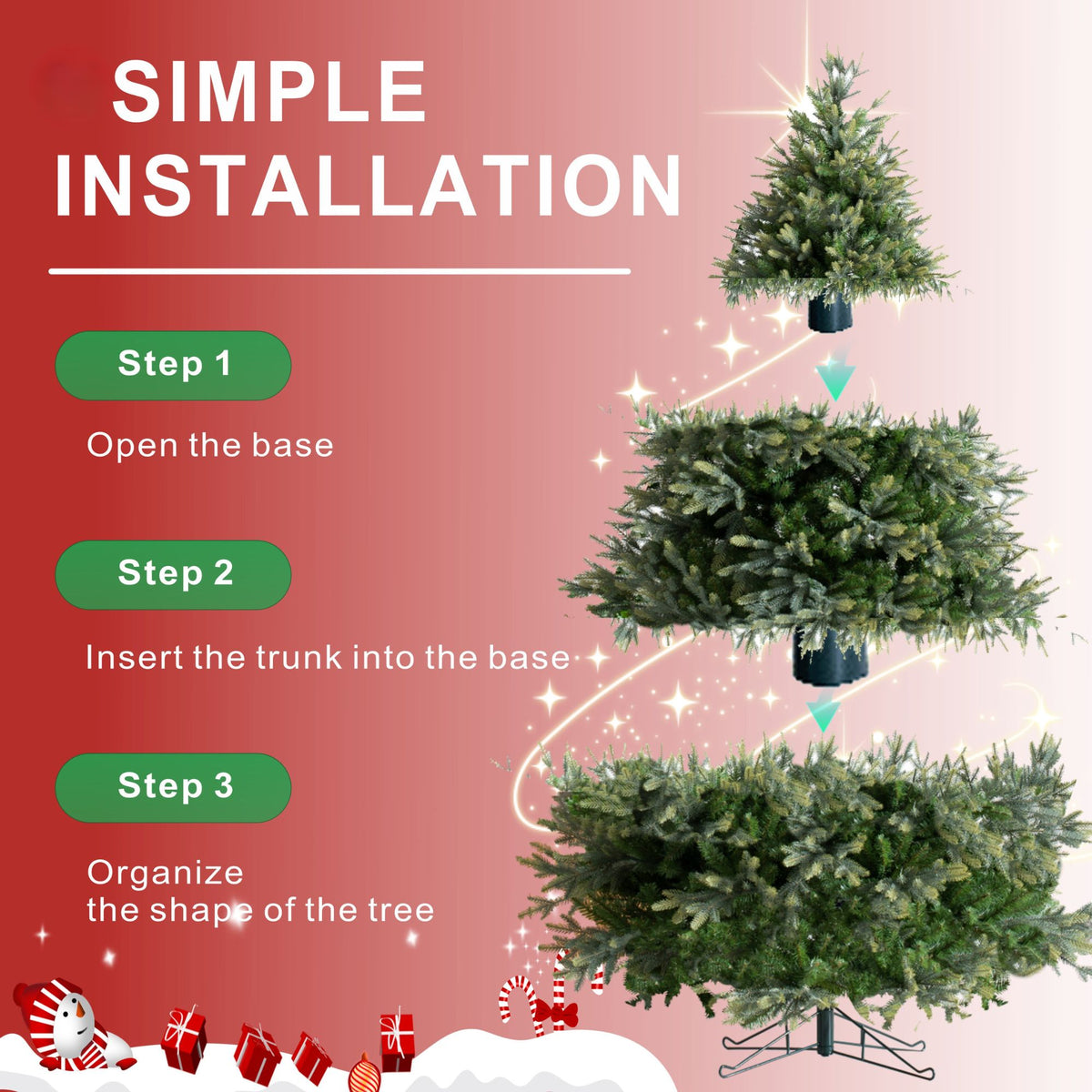 8ft Artificial Christmas Tree - Grand Fir