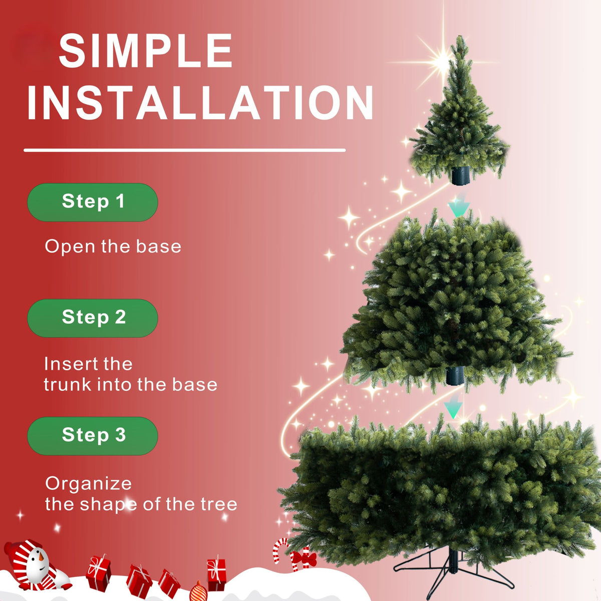 8ft Artificial Christmas Tree - Icelandic Pine