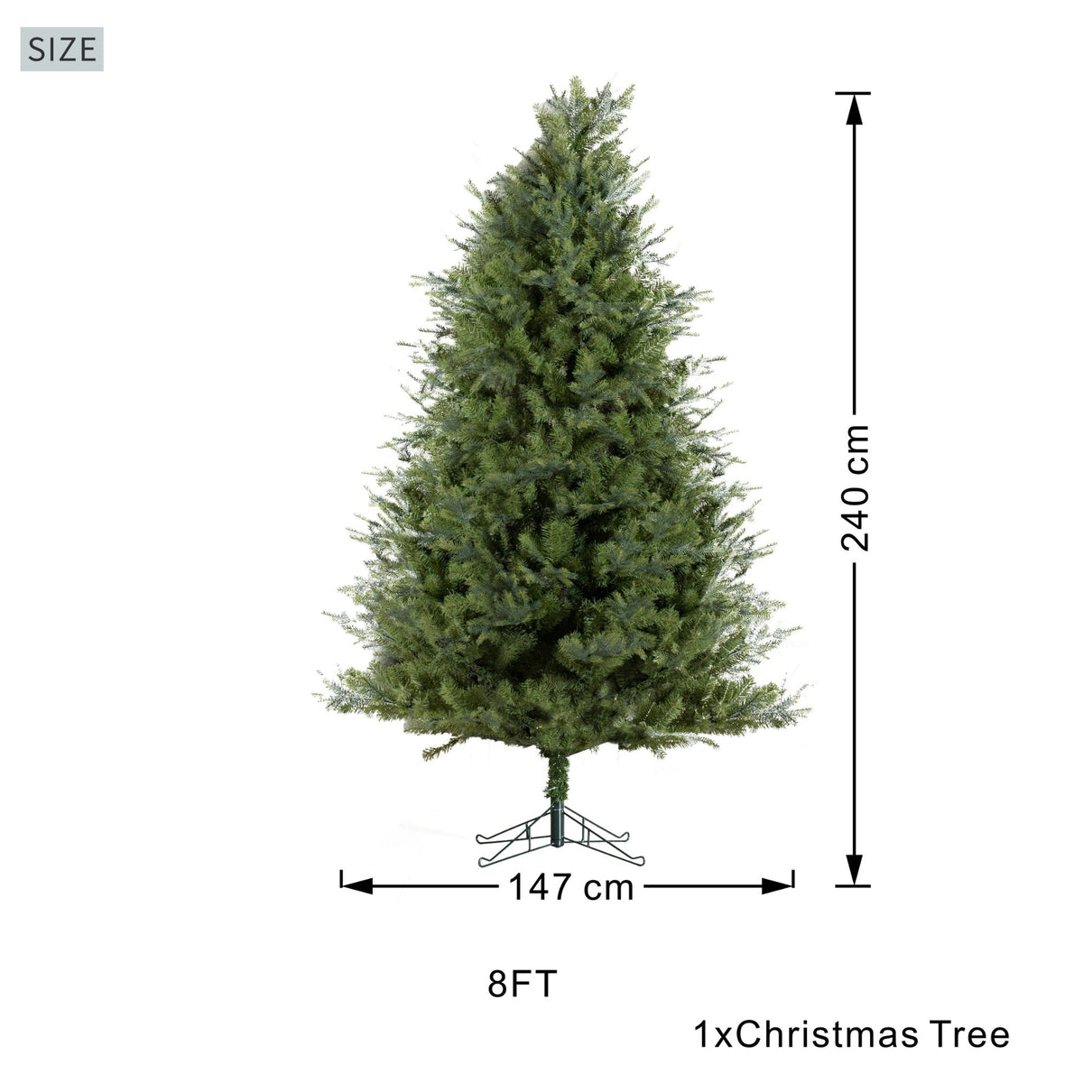 8ft Artificial Christmas Tree - Blue Spruce