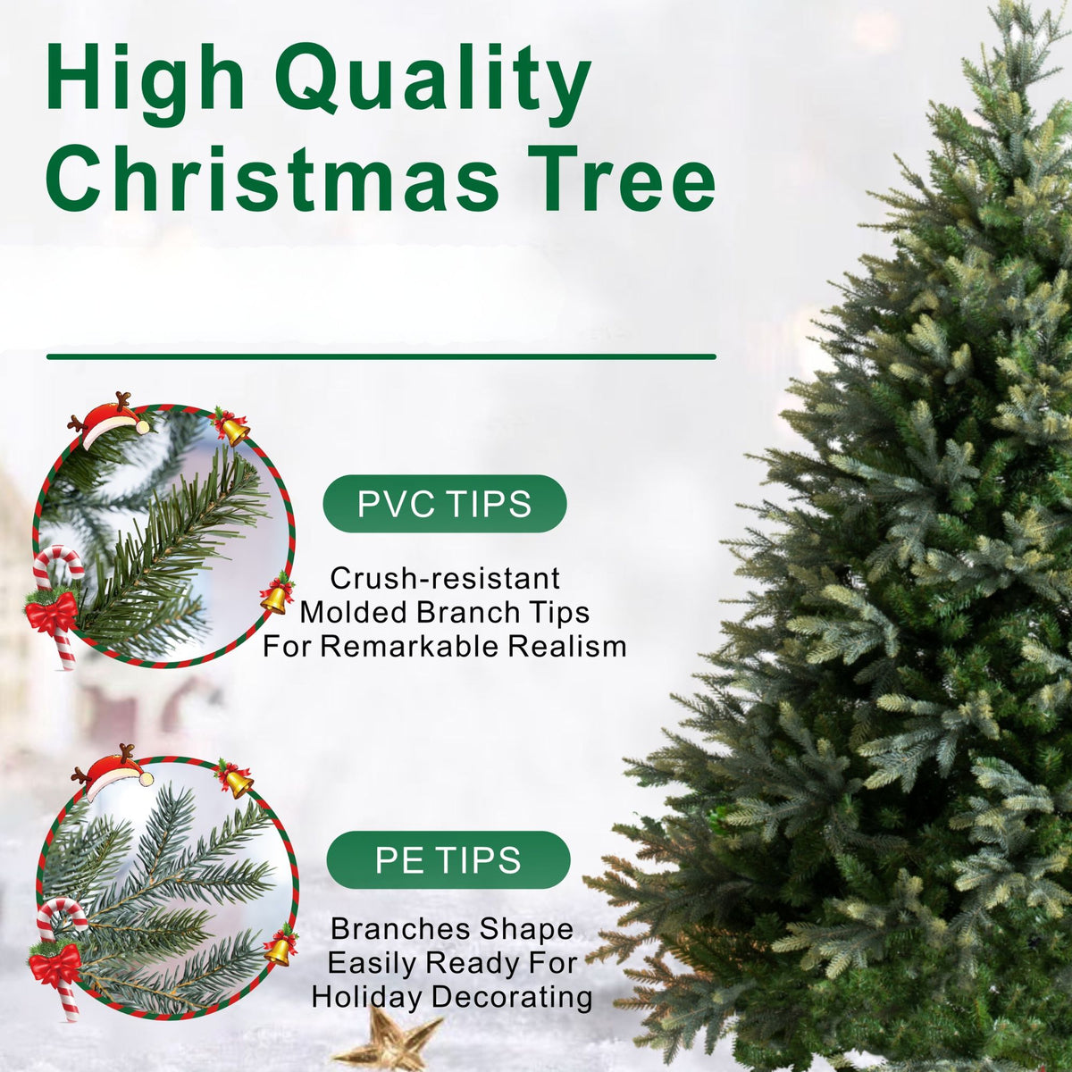 8ft Artificial Christmas Tree - Grand Fir