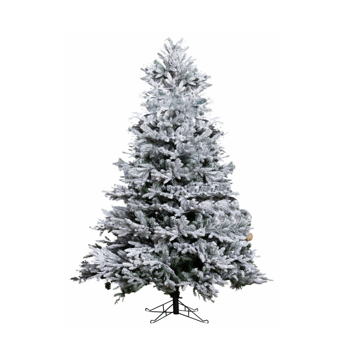 8ft Snowflocked Pre-Lit Artificial Christmas Tree