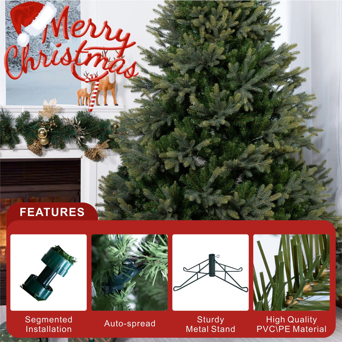 9ft Artificial Christmas Tree - Grand Fir