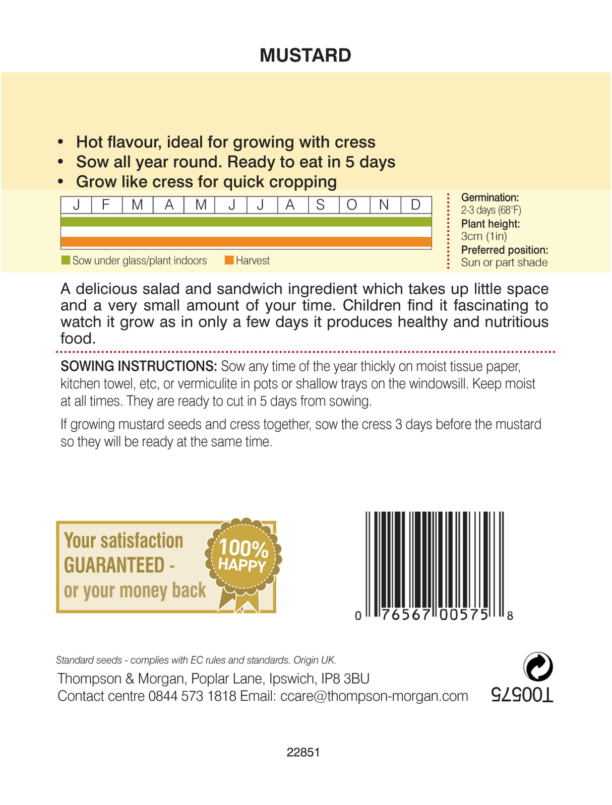 Thompson & Morgan - Mustard Seeds