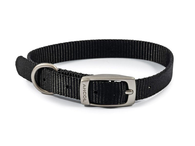 Ancol Viva Nylon Collar in Black 12" Size 1