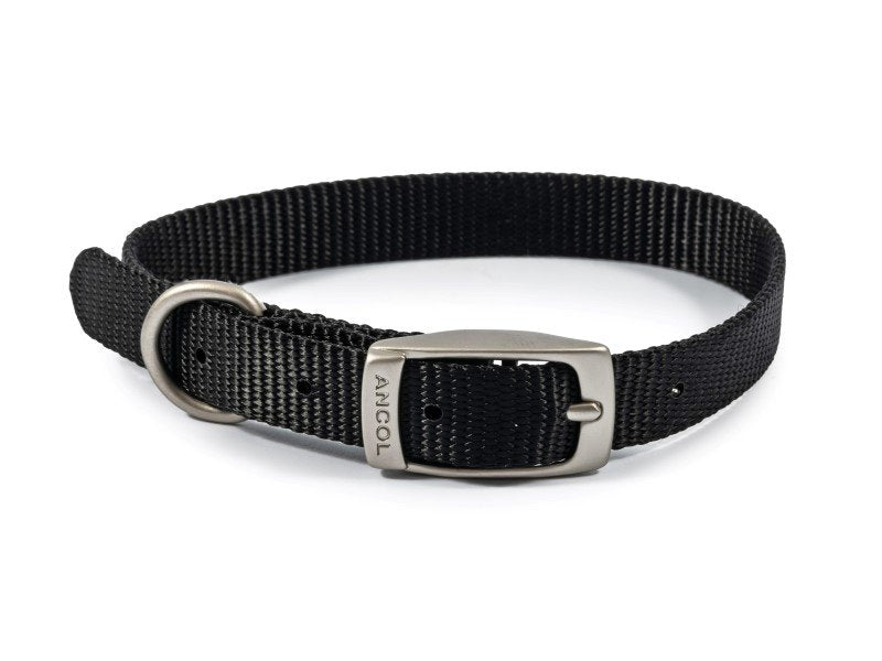 Ancol Viva Nylon Collar in Black 12" Size 1