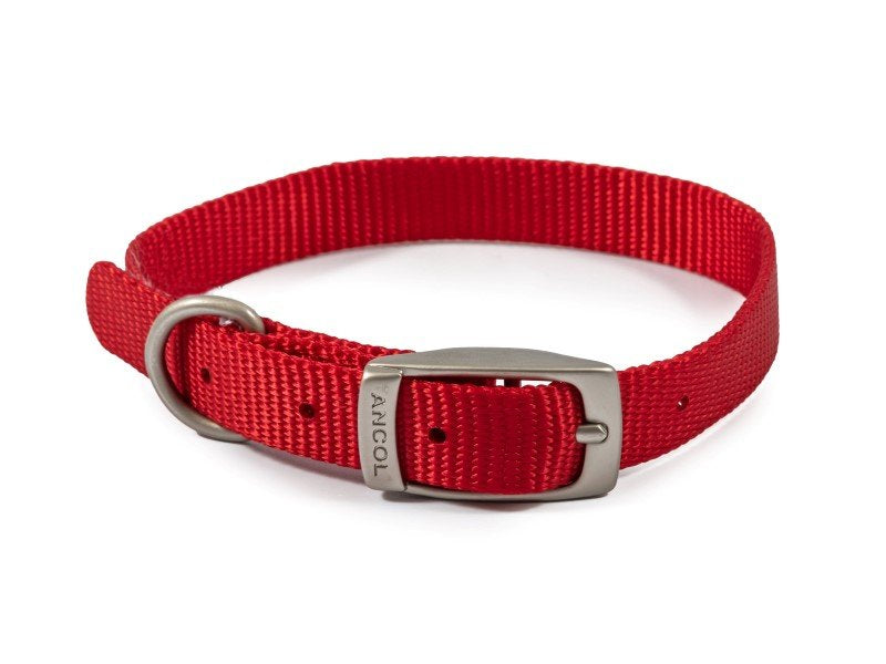 Ancol Viva Nylon Collar in Black 12" Size 1