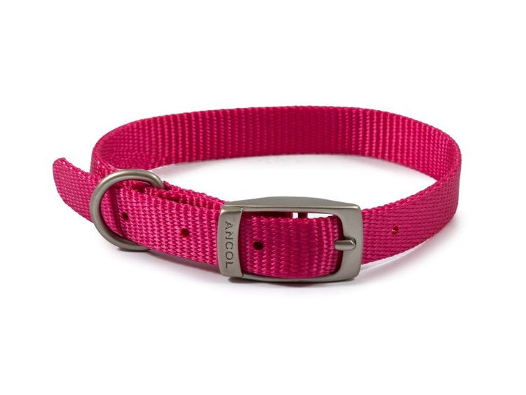 Ancol Viva Nylon Collar in Raspberry 14" Size 2