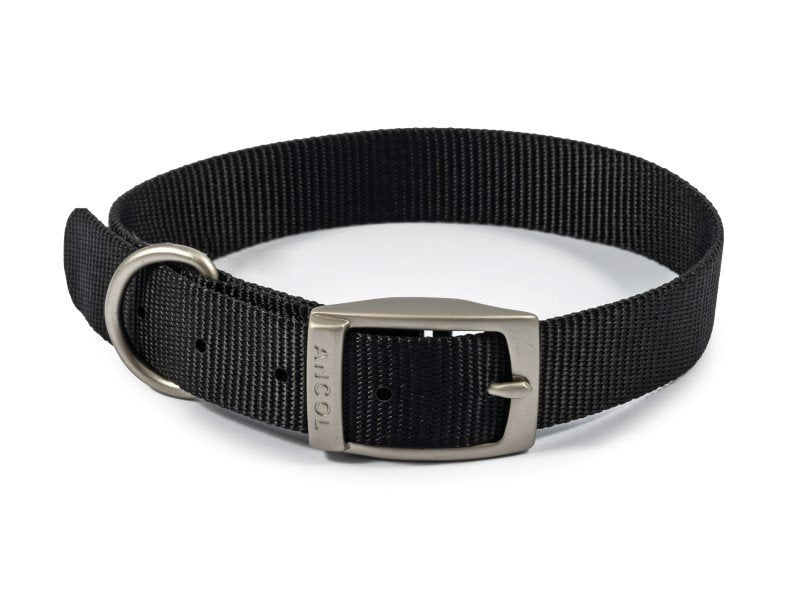 Ancol Viva Nylon Collar in Black 12" Size 1