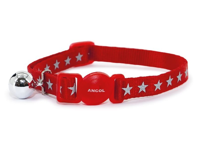Ancol Reflective Red Star Cat Collar 20-30cm