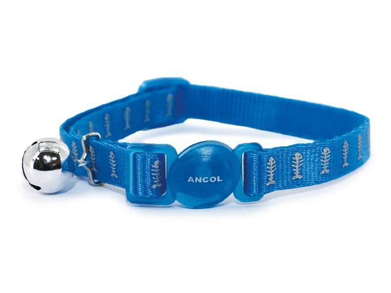 Ancol Reflective Blue Fish Cat Collar 20-30cm