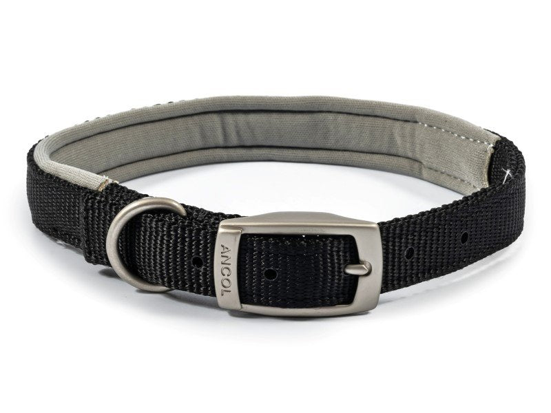 Ancol Viva Padded Nylon Collar in Black 22" Size 6