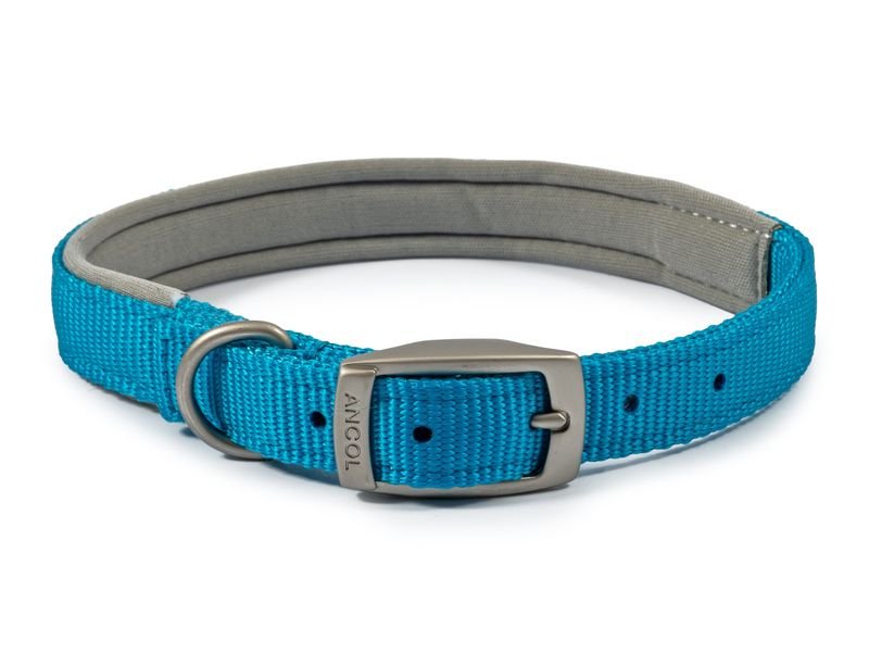 Ancol Viva Padded Nylon Collar in Blue 22" Size 6