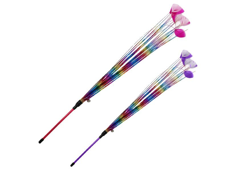 Ancol Rainbow Feather Cat Teaser 63cm