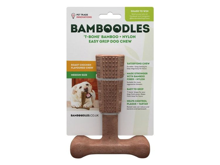 Bamboodles T-Bone Chew Toy Medium Chicken 6"