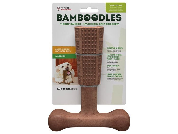 Bamboodles T-Bone Chew Toy Large Chicken 7"