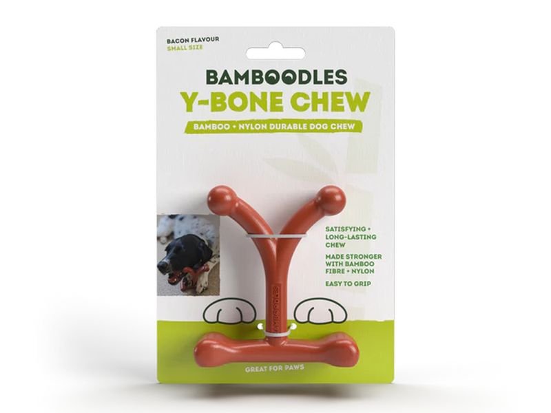 Bamboodles Y-Bone Chew Small Size Bacon Flavour