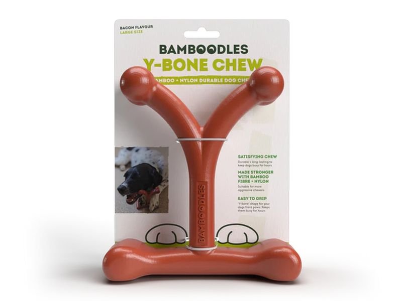 Bamboodles Y-Bone Chew Large Size Bacon Flavour