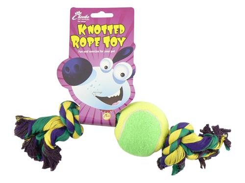 Cheeko Knotted Rope and Tennis Ball Toy