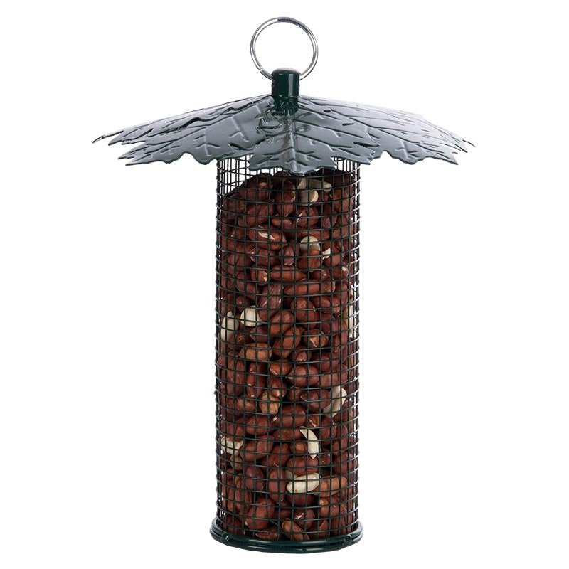 Esschert Design Nut Feeder with Leaf Roof