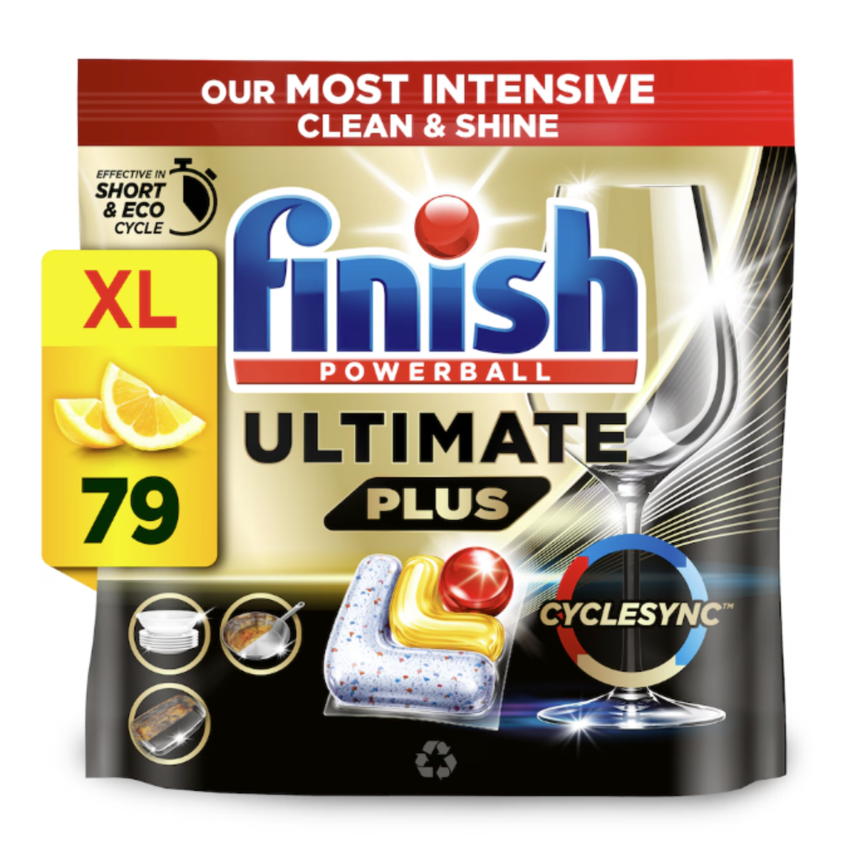 Finish Ultimate+ Lemon Dishwasher Tablets 79 tabs