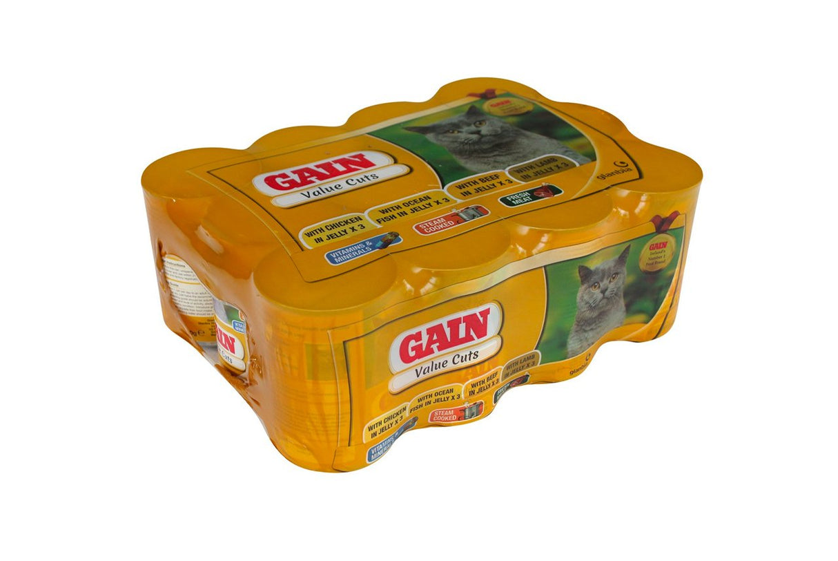 Gain Cat Value Cuts 12 x 400g cans