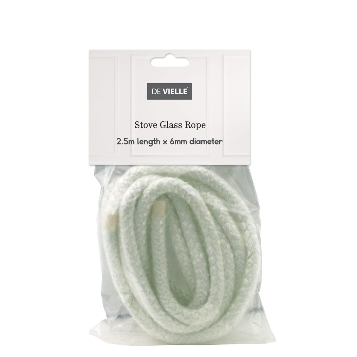 De Vielle 6mm Stove Glass Rope 2.5m Length
