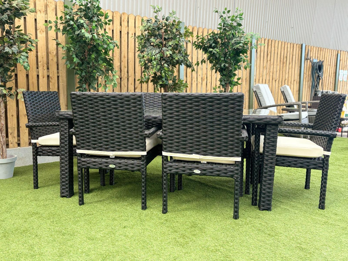 Sette Rattan Dining Set 7 Piece