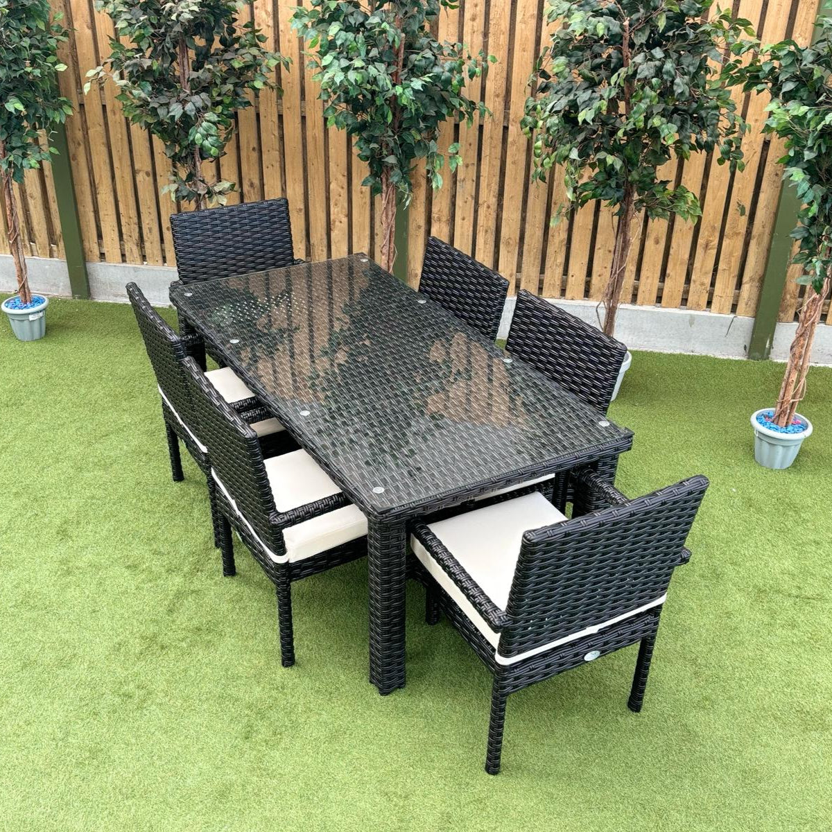 Sette Rattan Dining Set 7 Piece