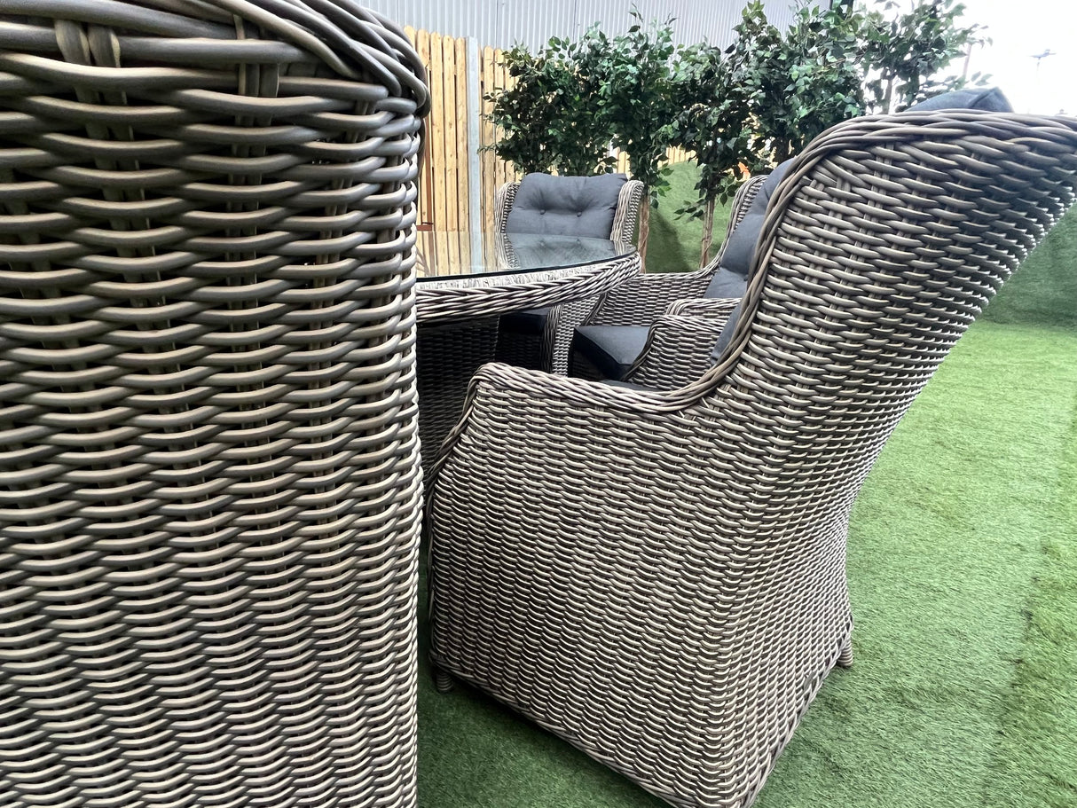 Belgrade Deluxe 8 Seat Rattan Outdoor Dining Set with Lazy Susan