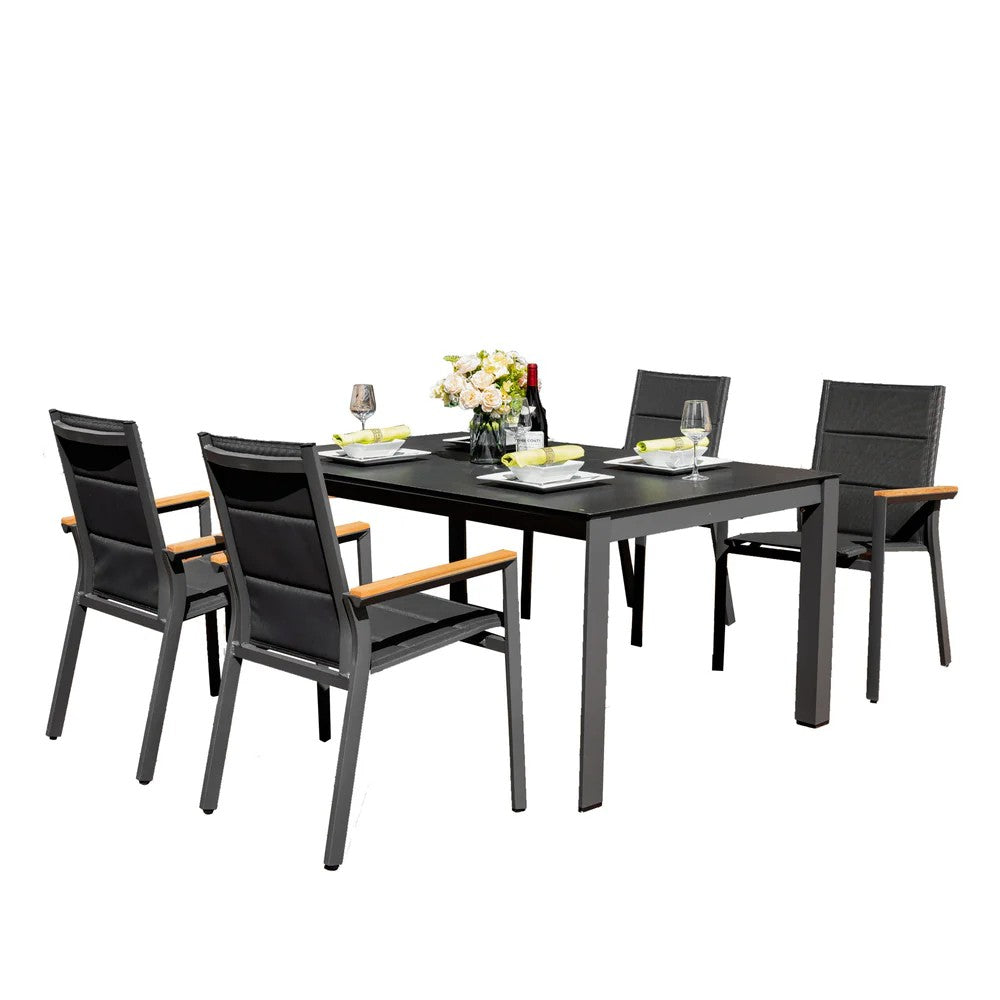 Mimo Arve 4 Seater Aluminium Outdoor Dining Set
