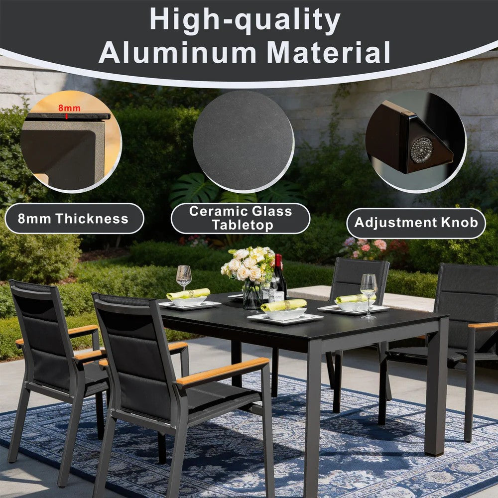 Mimo Arve 4 Seater Aluminium Outdoor Dining Set