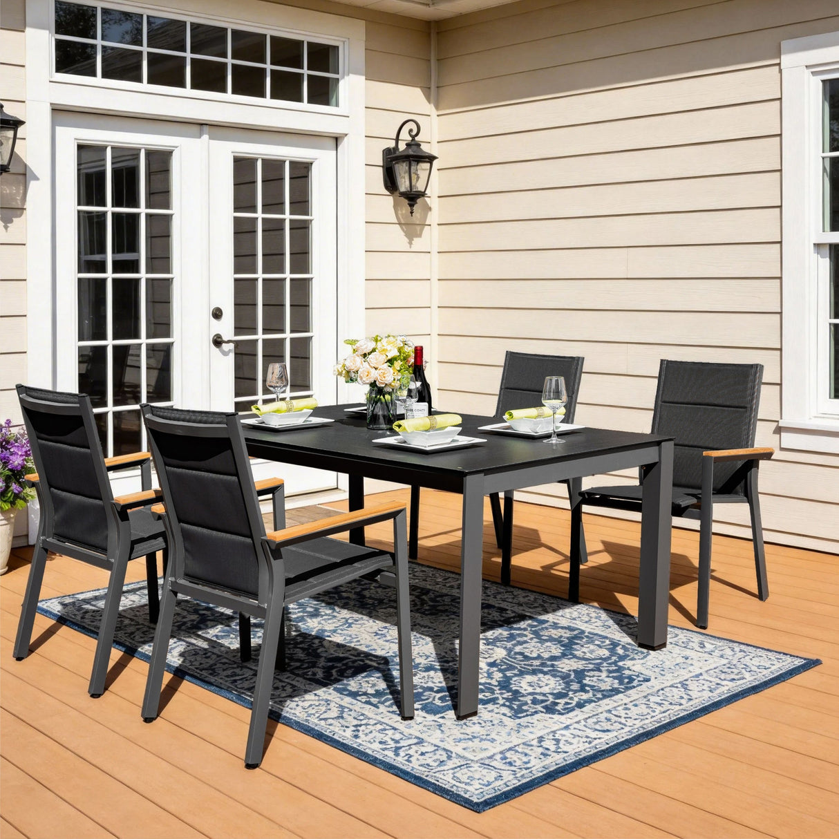 Mimo Arve 4 Seater Aluminium Outdoor Dining Set