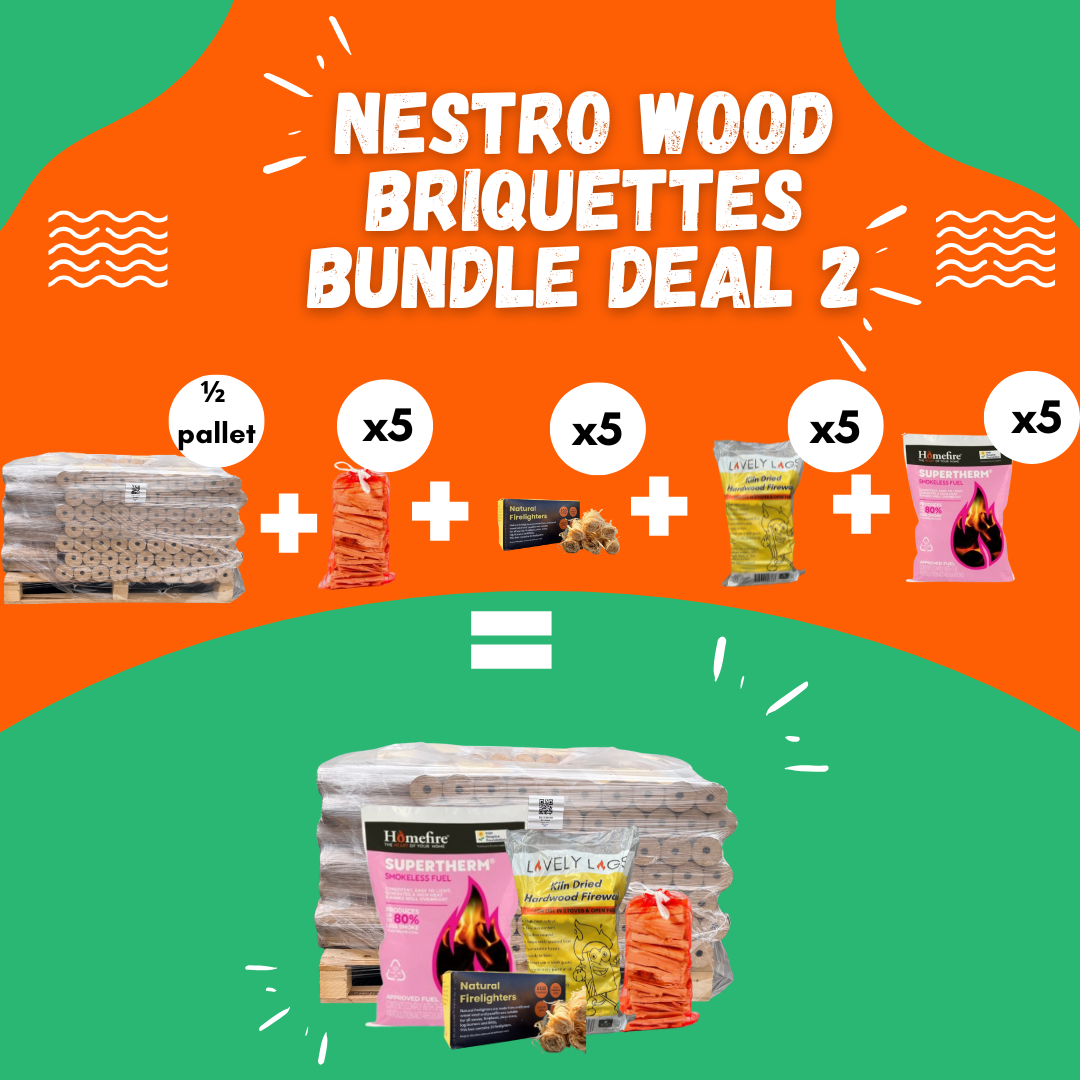 Lovely Logs Nestro Hardwood Birch Briquettes Bundle Deal 2
