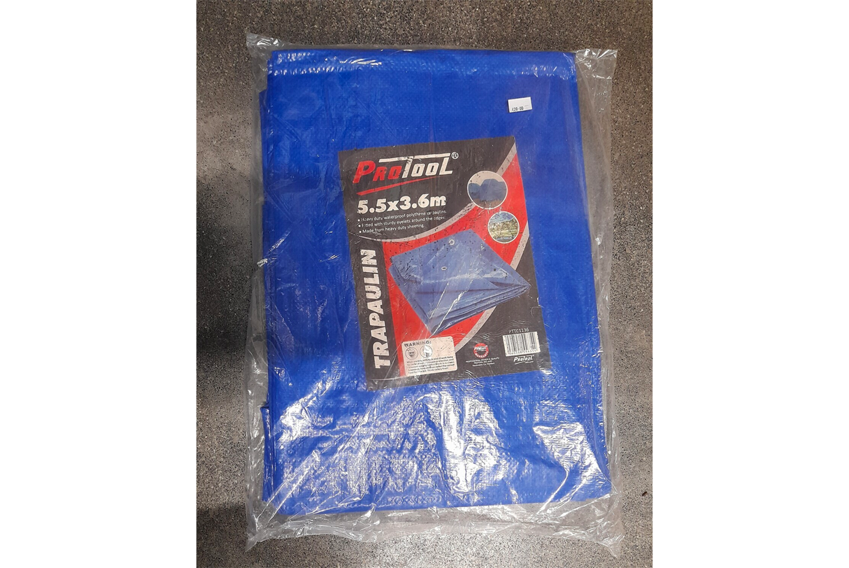Protool Heavy Duty Tarpaulin 5.5m x 3.6m